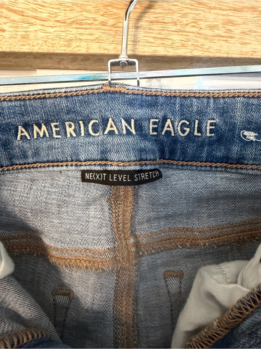 American Eagle Outfitters High Rise Skinny Kick Size 2 Light Wash Bootcut Jeans - Picture 2 of 7